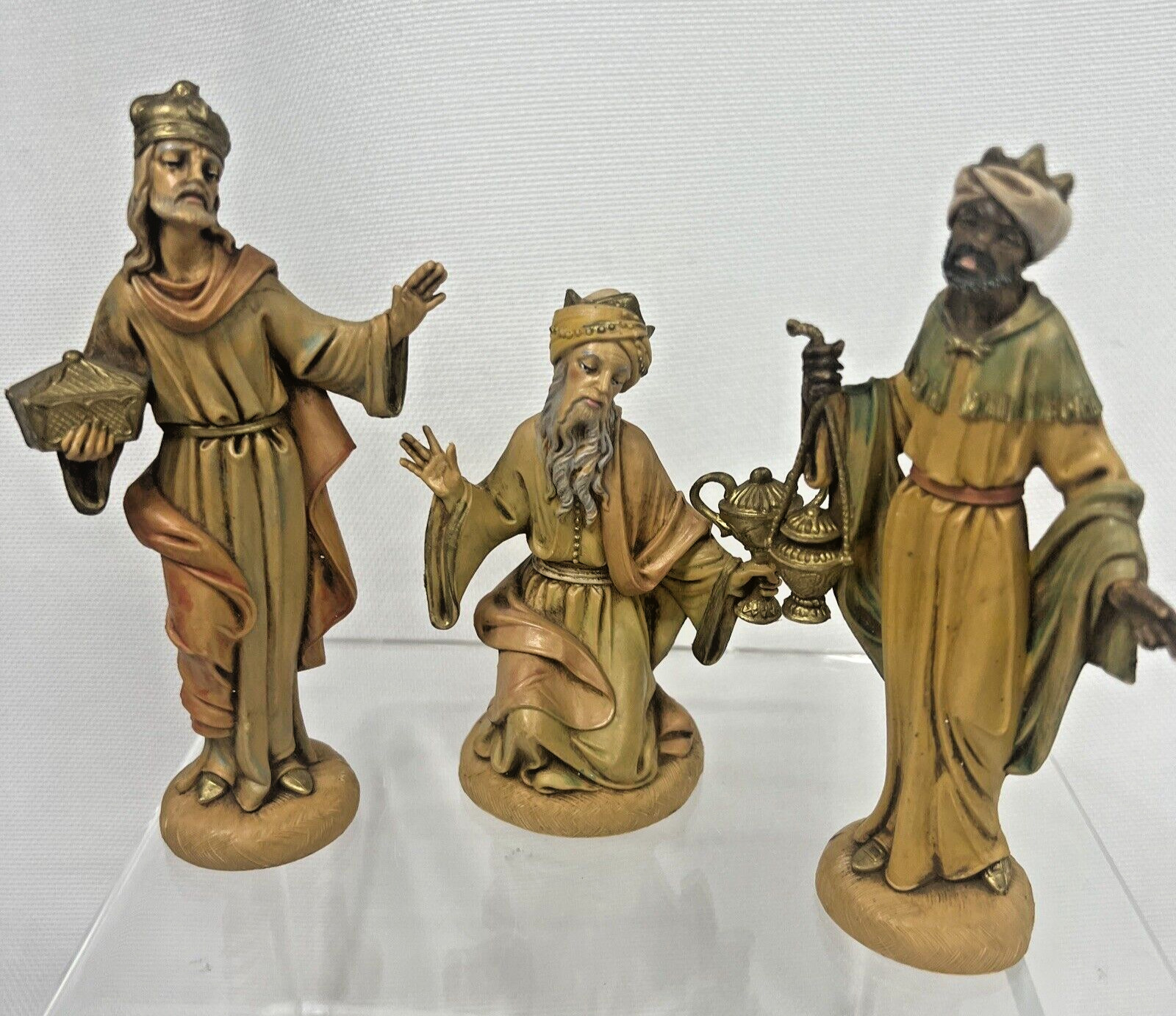 1983 Fontanini Nativity 5 inch The Three Wise Men 3 King Italy standing kneeling