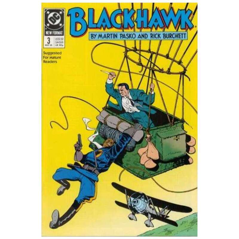 Blackhawk #3  - 1989 series DC comics VF+ Full description below [n\