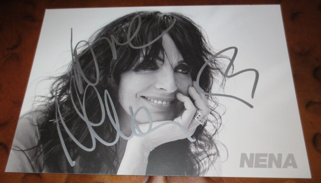 Nena 80\'s  pop singer signed autographed flat 99 Luftballons Red Balloons
