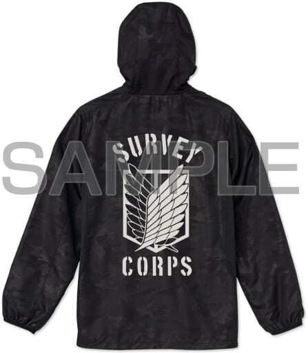 Clothing Survey Corps Micro Ripstop Zip Parka Woodland Black L Size Attack On Ti