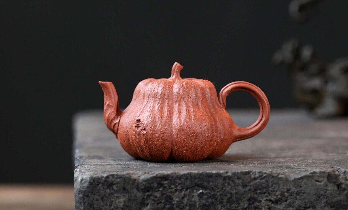 120cc chinese Yixing Handmade Zisha teapot JiangPoNi pumpkin Gongfu Tea Pot