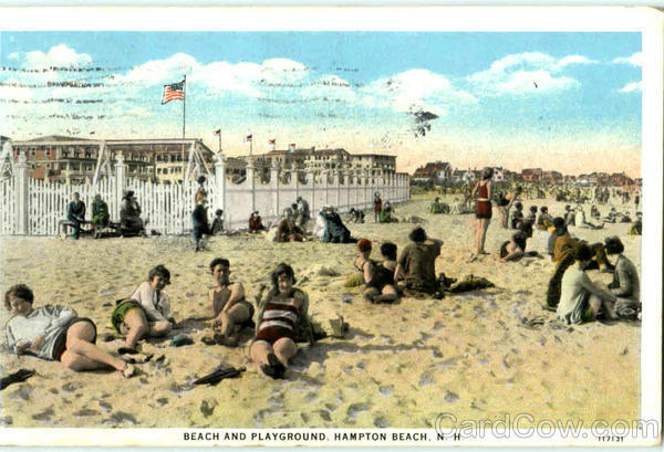 1931 Hampton Beach,NH Beach And Playground Rockingham County New Hampshire