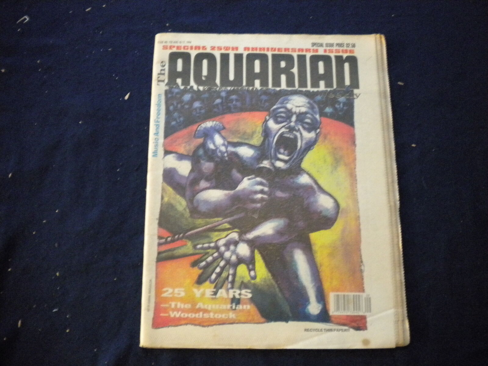 1994 AUGUST 10-17 THE AQUARIAN NEWSPAPER - 25TH ANNIVERSARY ISSUE - NP 6025