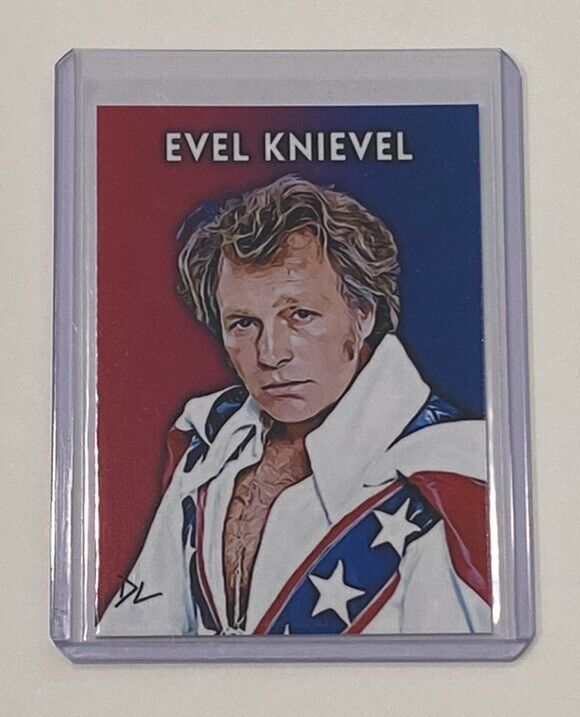 Evel Knievel Limited Edition Artist Signed Original Daredevil Trading Card 7/10