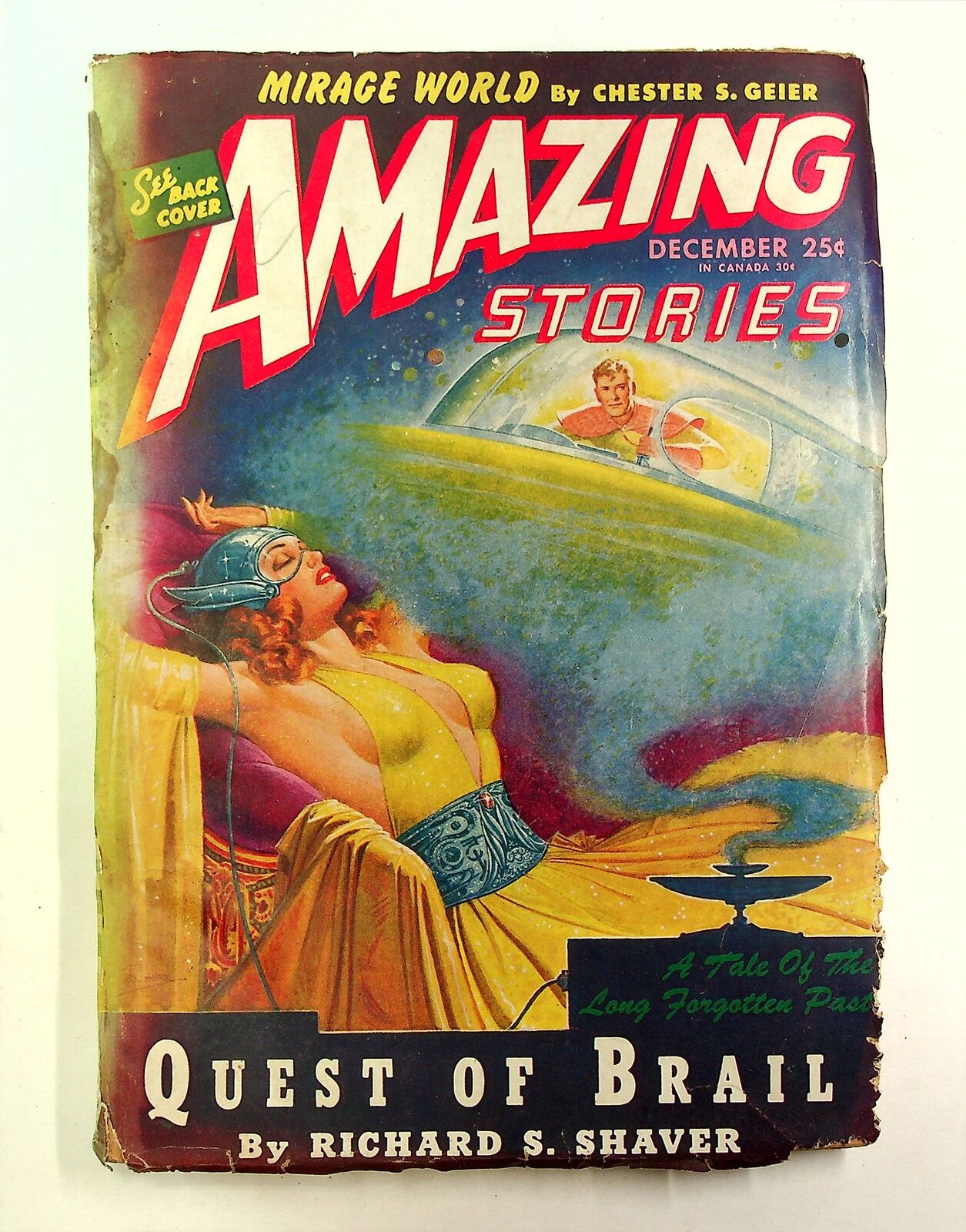 Amazing Stories Pulp Dec 1945 Vol. 19 #4 GD