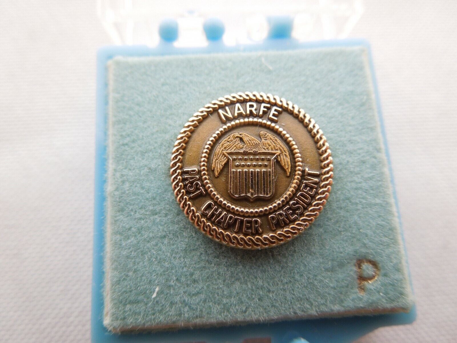 Vintage NARFE Past Chapter President Pin 10K Gold Mint in Box