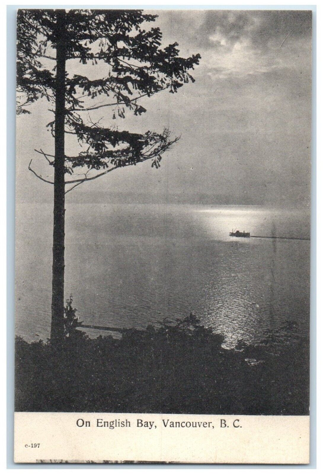 c1910's On English Bay Boat Scene Vancouver British Columbia Canada Postcard