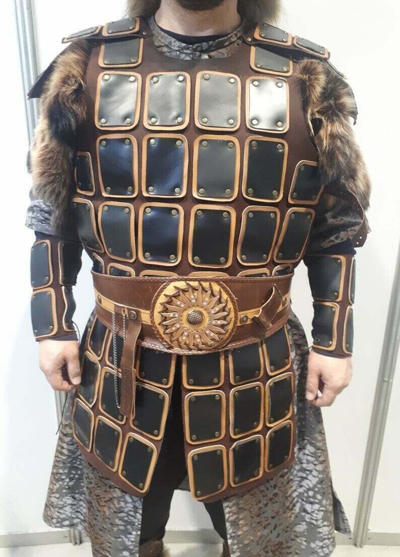 medieval Mongolian Warrior Leather Armor  Leather Armor - Turkish Warrior Outfit