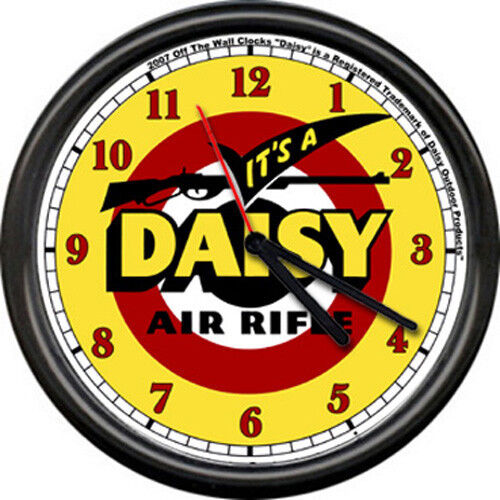 Daisy Red Ryder  Museum Air Riflle BB Gun Logo Retro Sign Licensed Wall Clock