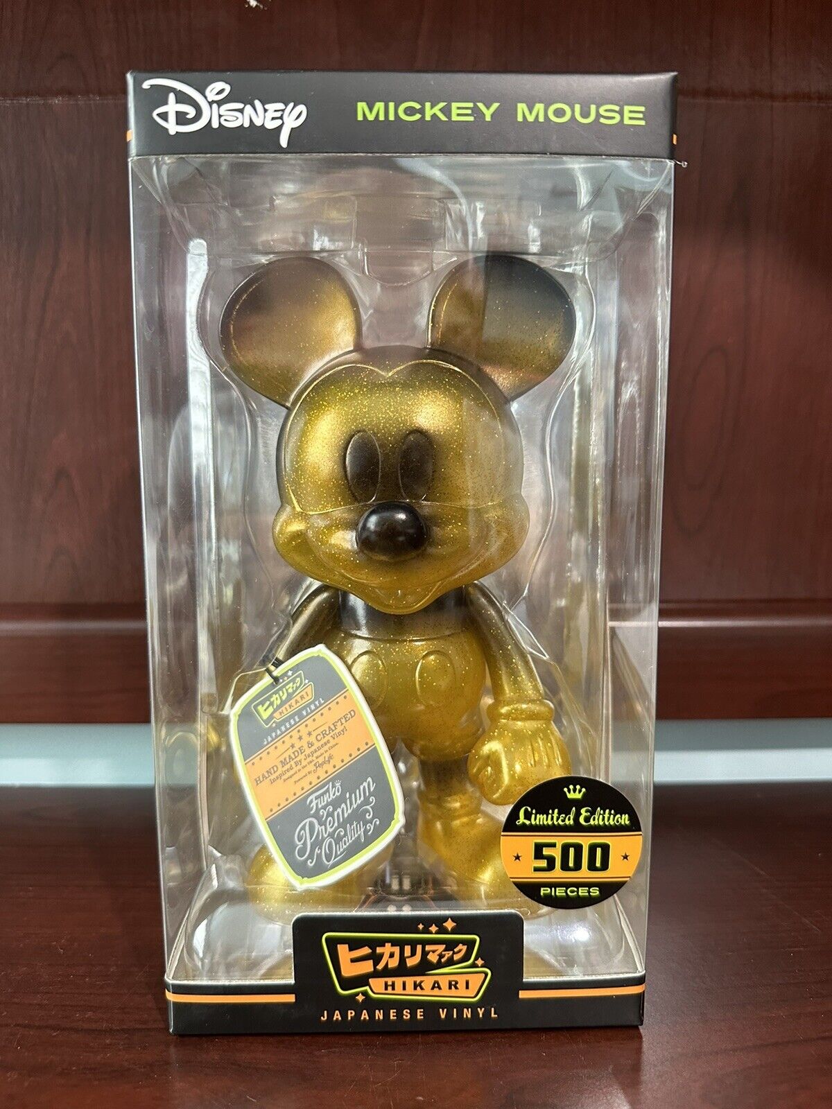 Funko Hikari Disney Black and Gold Mickey Mouse Vinyl Figure LE 500 Vaulted NIB