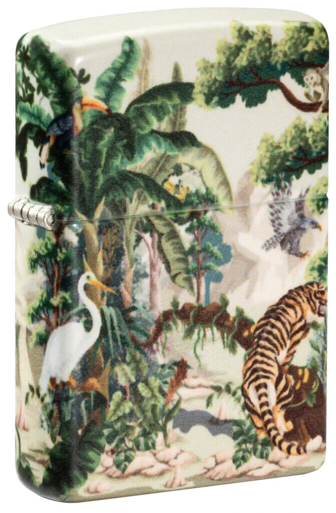 Zippo 46016, Tropical Jungle Design, 540 Color Process-2 Sided Lighter, NEW