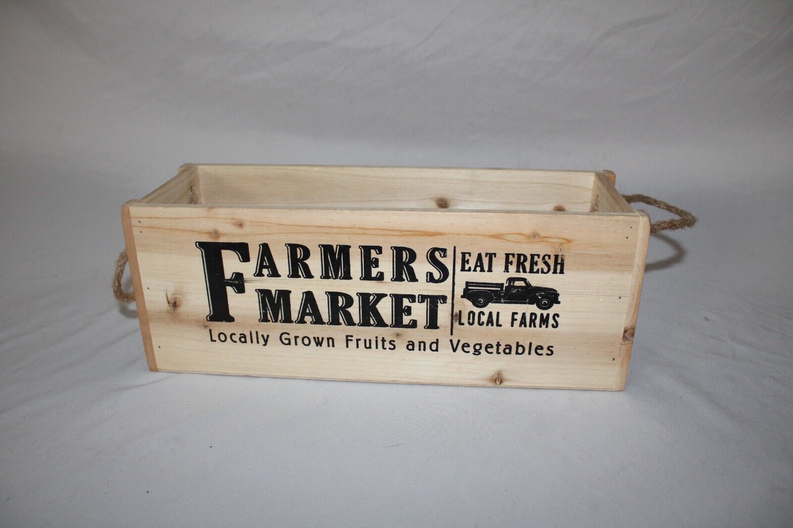 Cute Farmers Market Wooden Box - Antique/Vintage/Rural