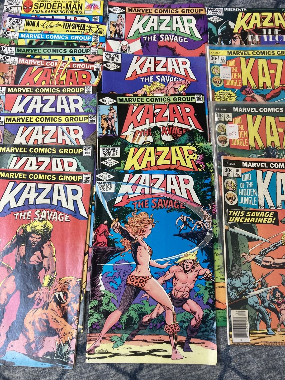 Marvel - Kazar The Savage(1- 9)  And Other Ka-Zar Comics. (18 Total)