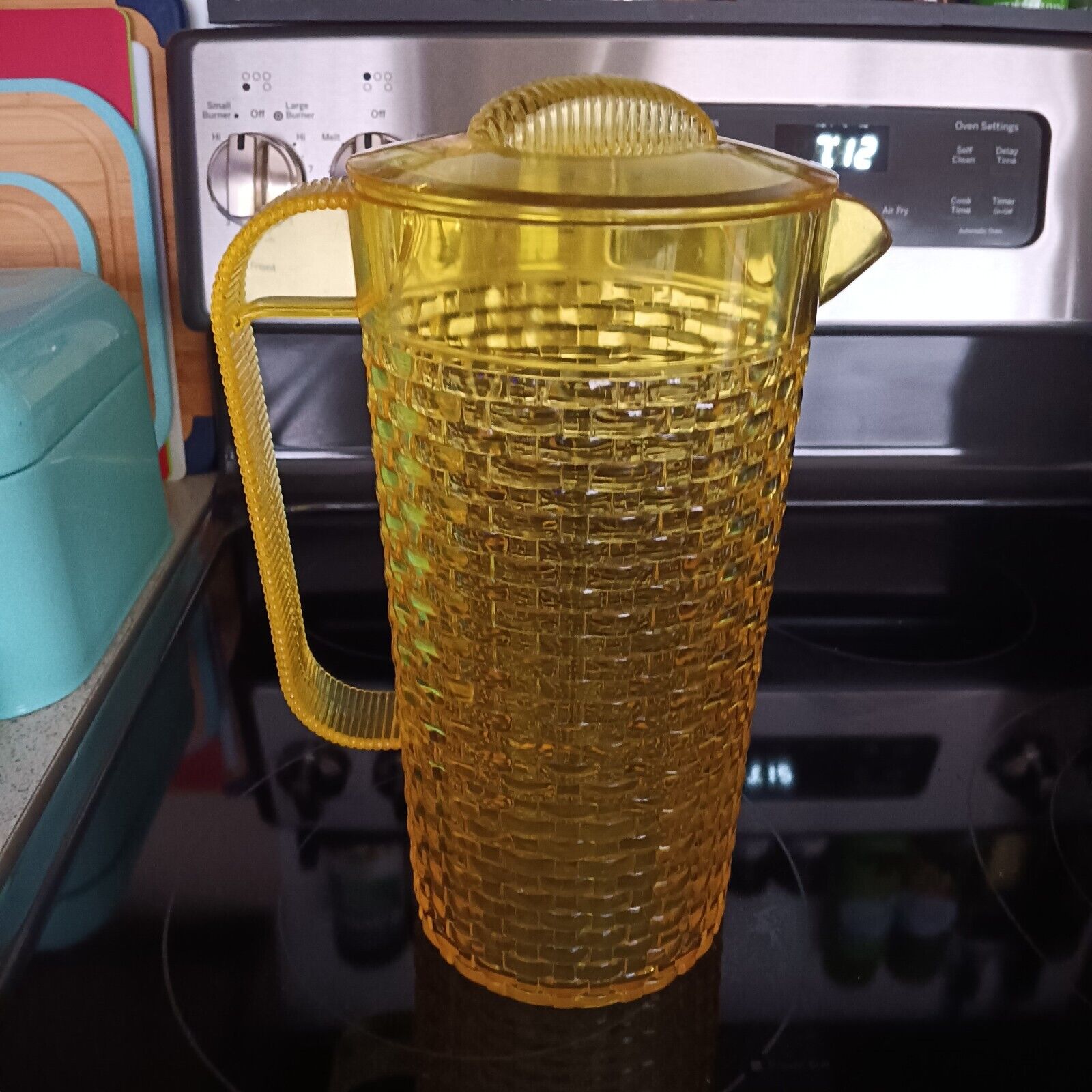 Vintage 1993 Yellow Weaved Pitcher