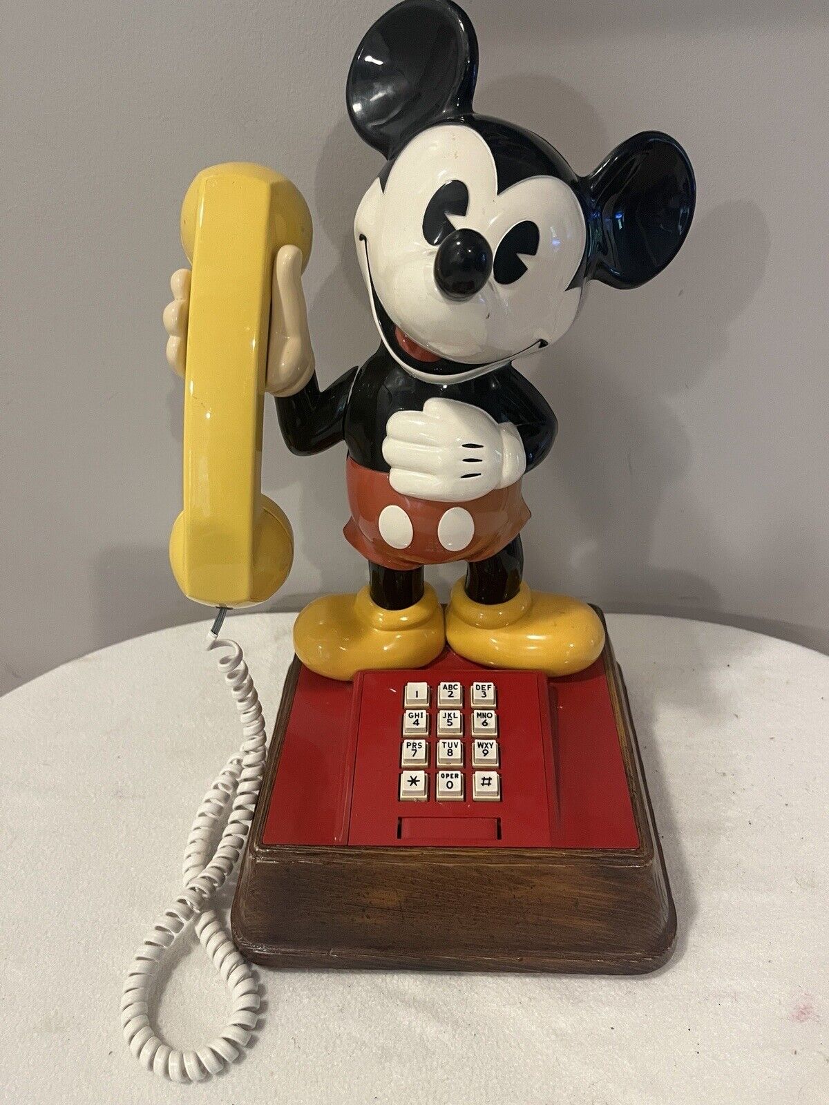 Vintage 1976 The Mickey Mouse Phone Push Button Landline Telephone CLEAN WORKING