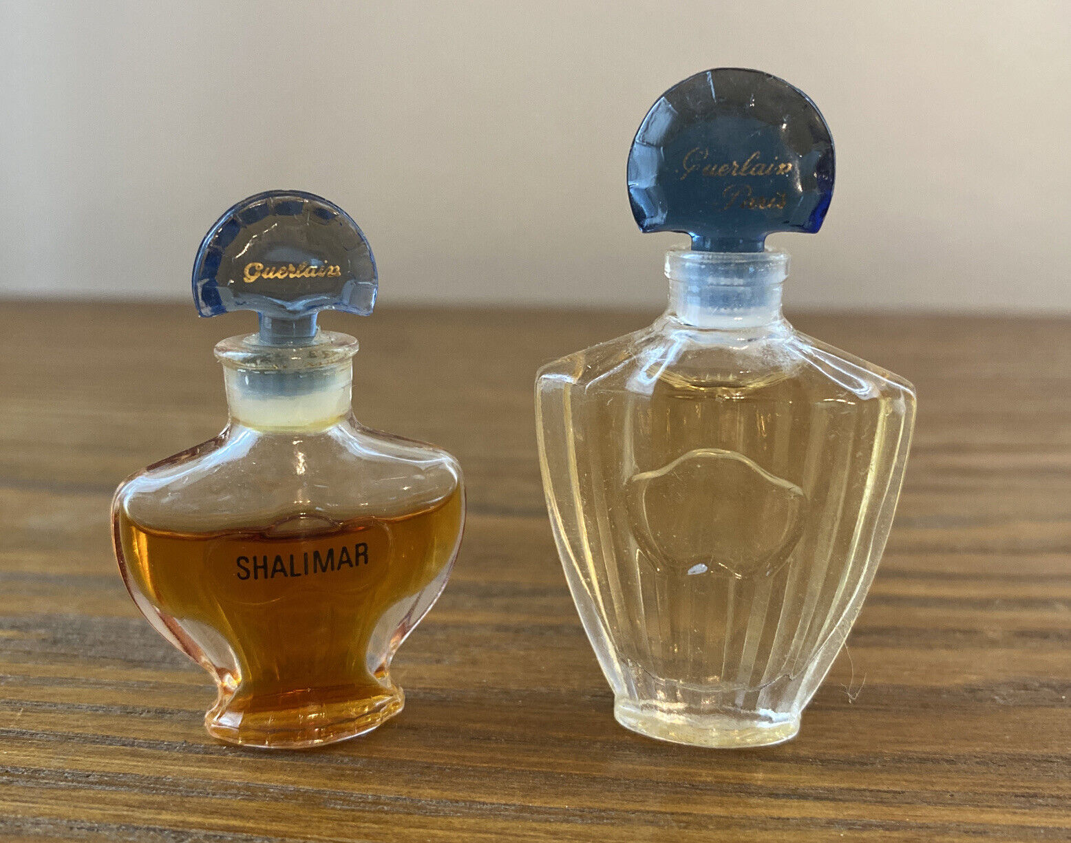 Vintage Lot Of 2 Mini / Micro Bottles -  Guerlain Shalimar Paris Splash *READ*