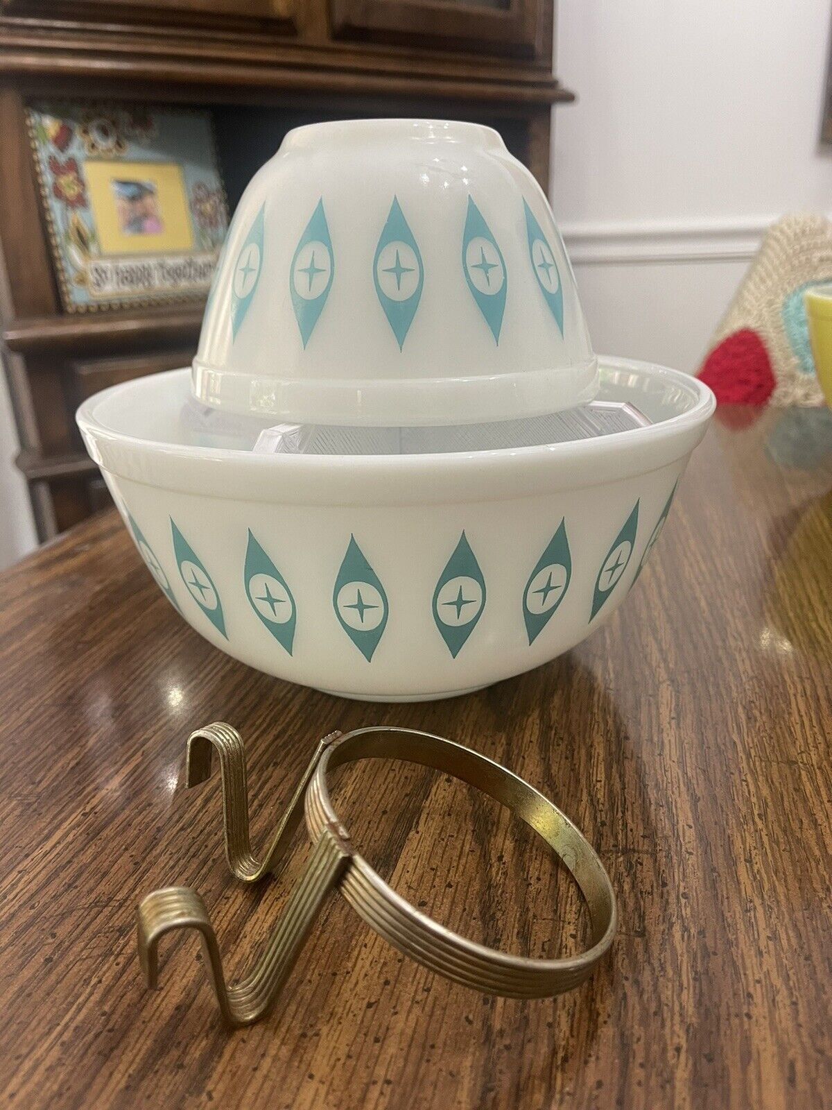 Pyrex Atomic Eye Chip And Dip Set Holy Grail Rare Unmarked 1950s Quick Shipping