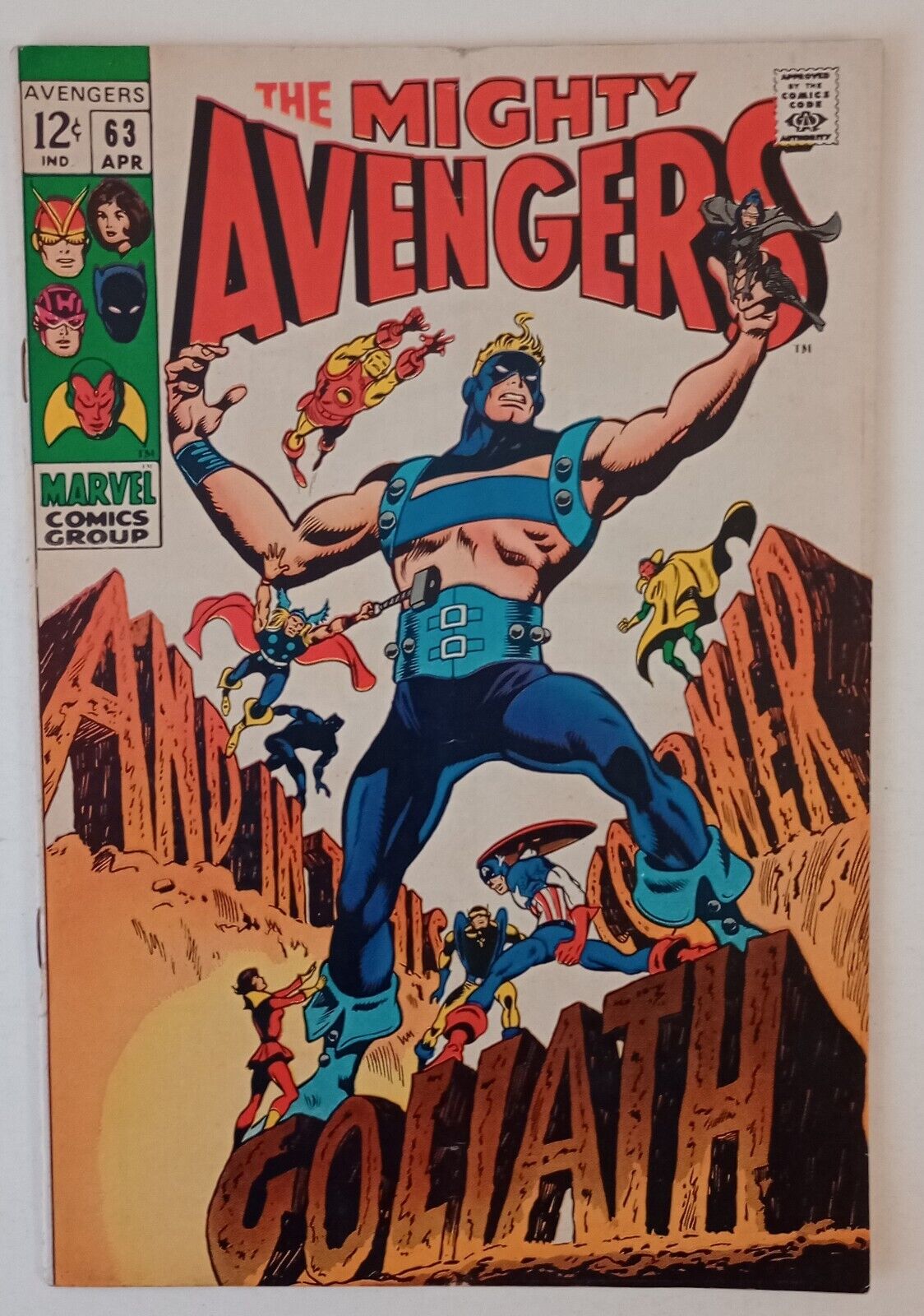 Avengers #63 (1st app of New Goliath/Clint Barton) 1968 