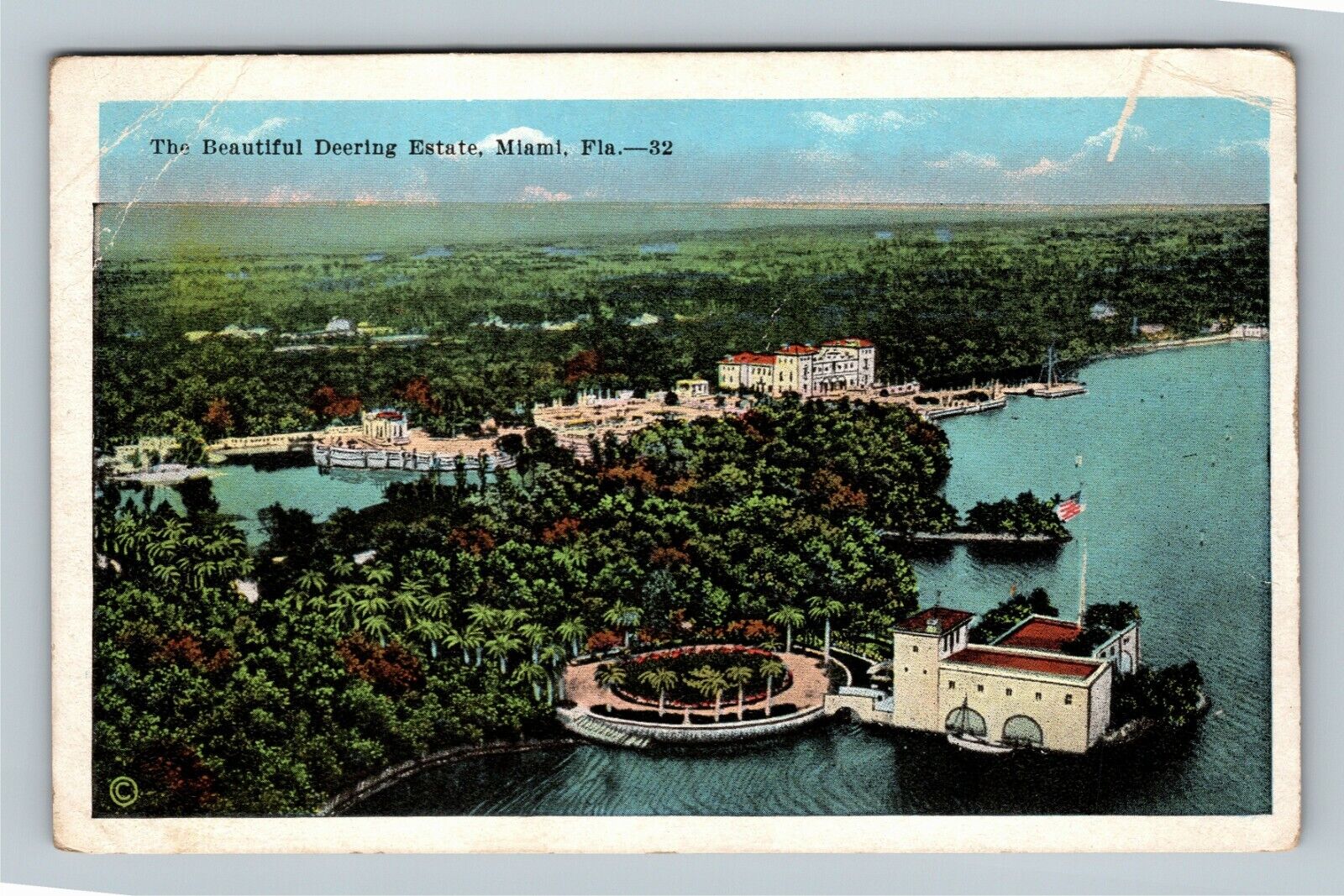 Deering Estate, Miami Florida Vintage Postcard