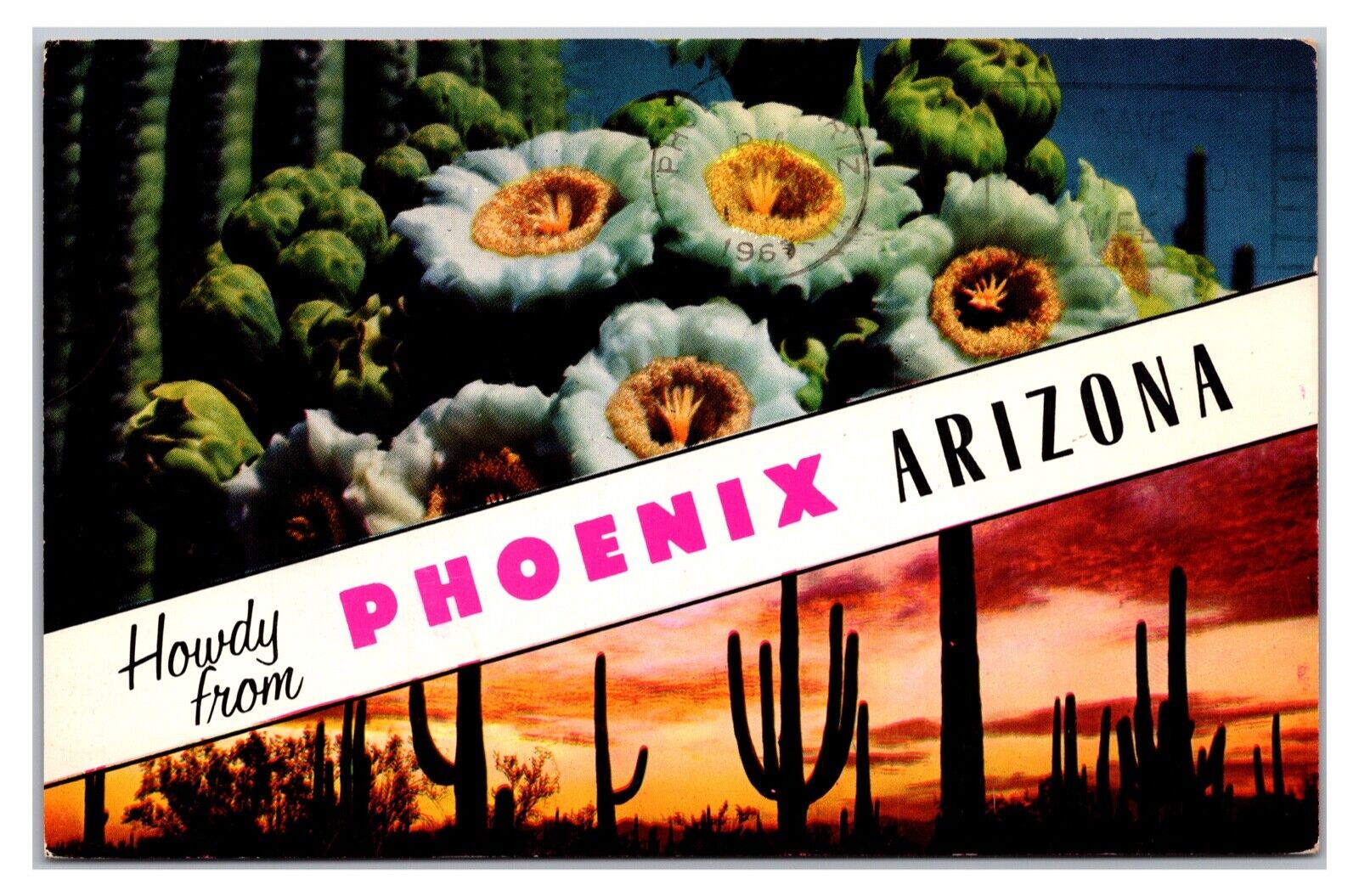 Vintage 1960s - Howdy From Phoenix Arizona Postcard (Posted 1967)