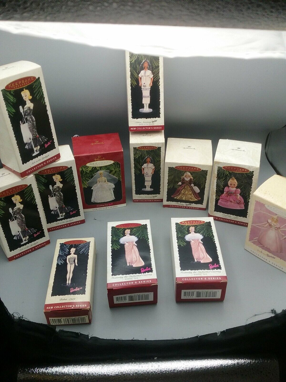 Hallmark Collector's Series Barbie Keepsake Ornament LOT of 12 NEW OPEN BOX