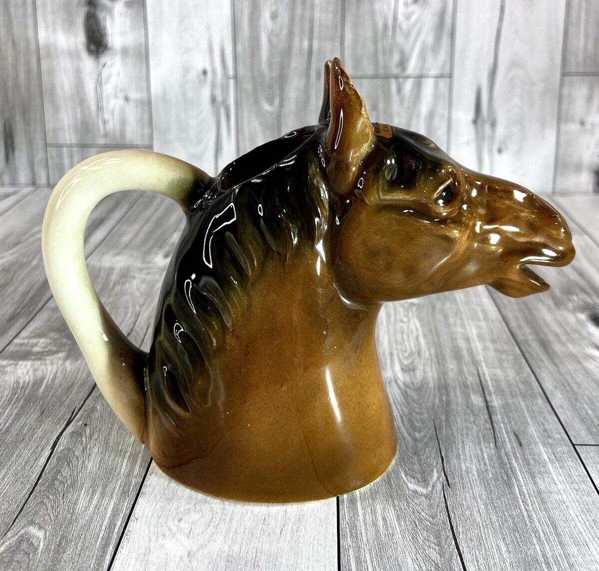 Vintage Occupied Japan Horse Head Ceramic Souvenier Creamer - Niagara Falls