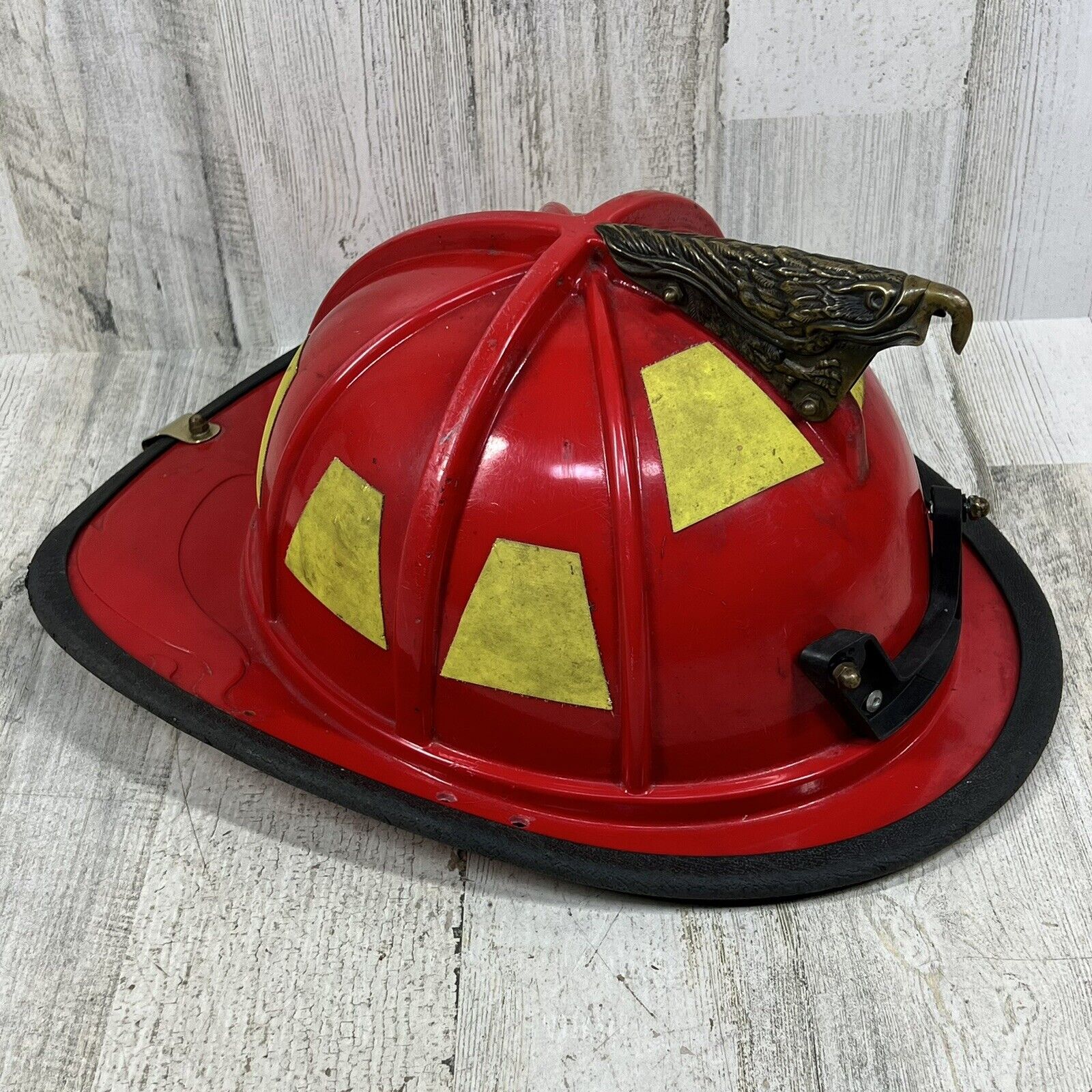 Paul Conway Shields American Classic Firefighter Helmet Red Brass Eagle LFH2120S