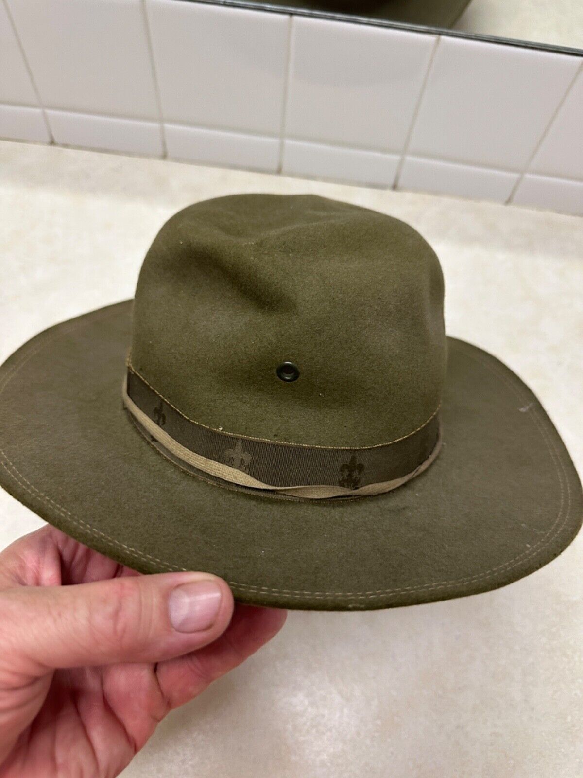 Vintage Official Boy Scout Campaign Hat - Size 7 1/4