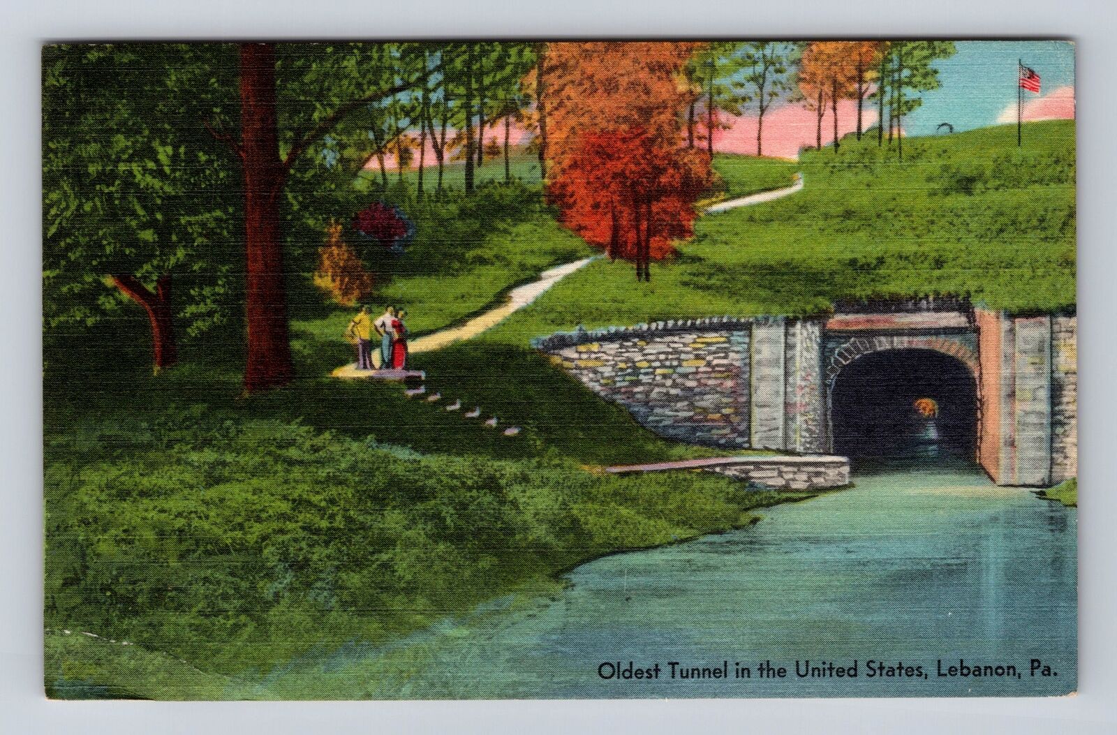 Lebanon PA-Pennsylvania, Oldest Tunnel in United States, Vintage c1961 Postcard