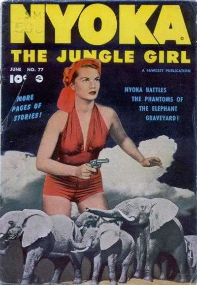 Nyoka the Jungle Girl #77 VG; Fawcett | low grade - June 1953 Last Issue elephan