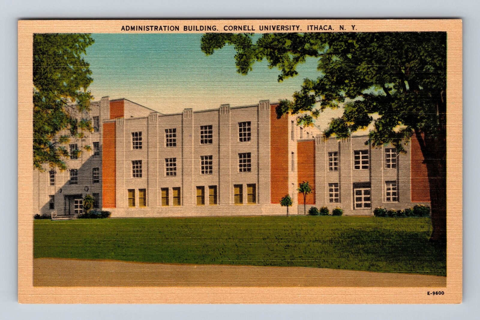 Ithaca NY- New York, Administration Bldg. Cornell University, Vintage Postcard