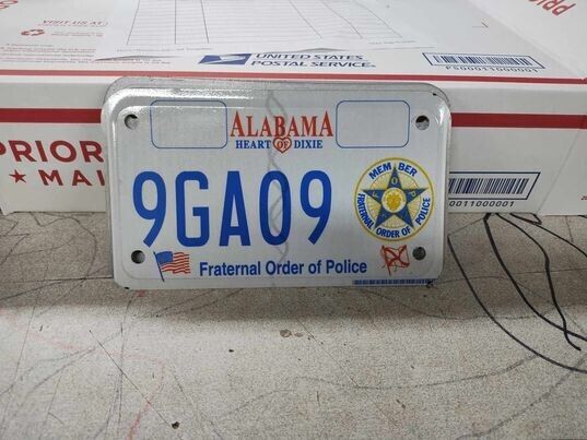 Alabama Expired 2020 MotorcycleLicense plate 9GA09