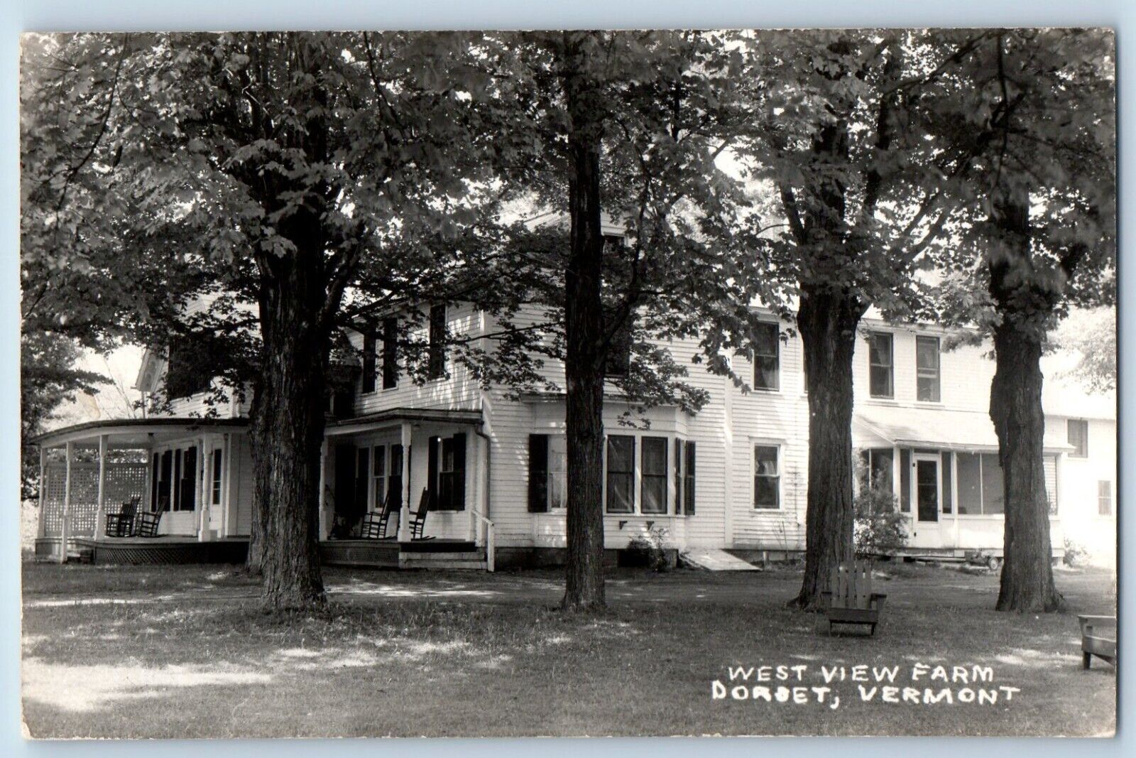 Dorset Vermont VT Postcard RPPC Photo West View Farm c1950's Unposted Vintage