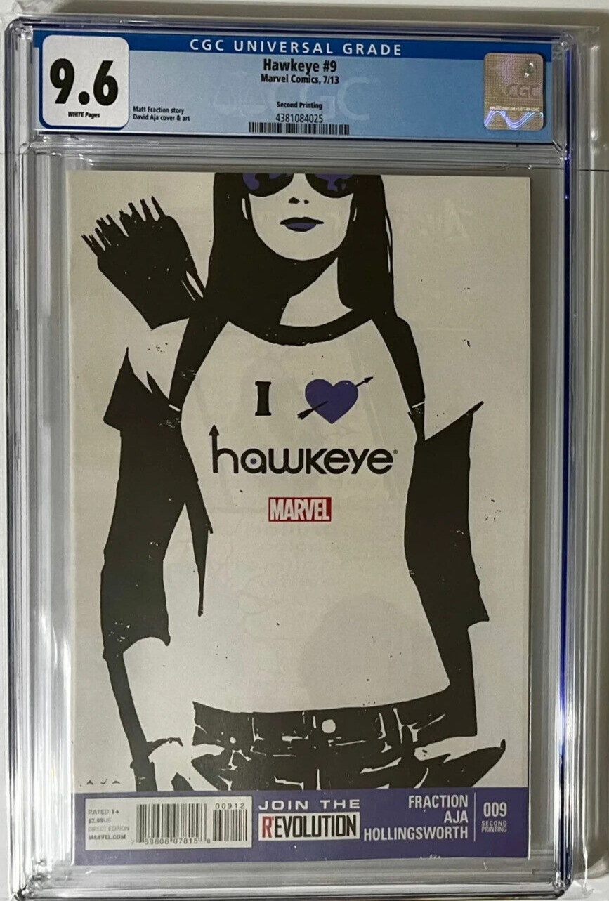 Hawkeye #9 - 2nd Print - CGC 9.4 - Kate Bishop AJA cover Very Rare Low Print Run