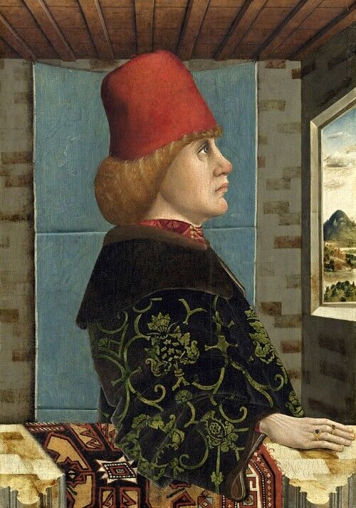Art Oil painting Portrait-of-a-Man-c.-14901500-Tyrolean-15th-Century-oil-paintin