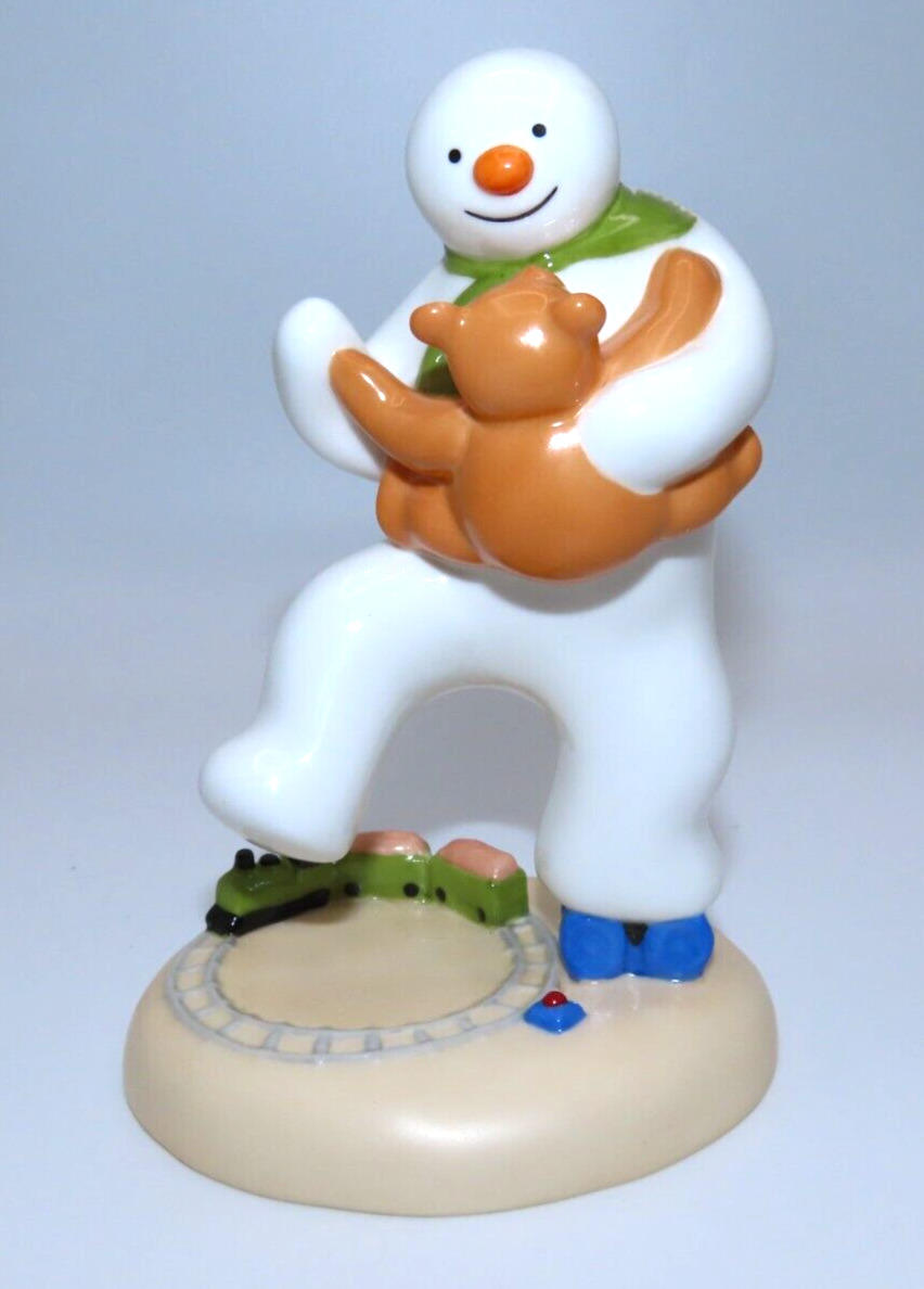 Vintage 2001 Coalport The Snowman 'Dancing with Teddy' Figurine