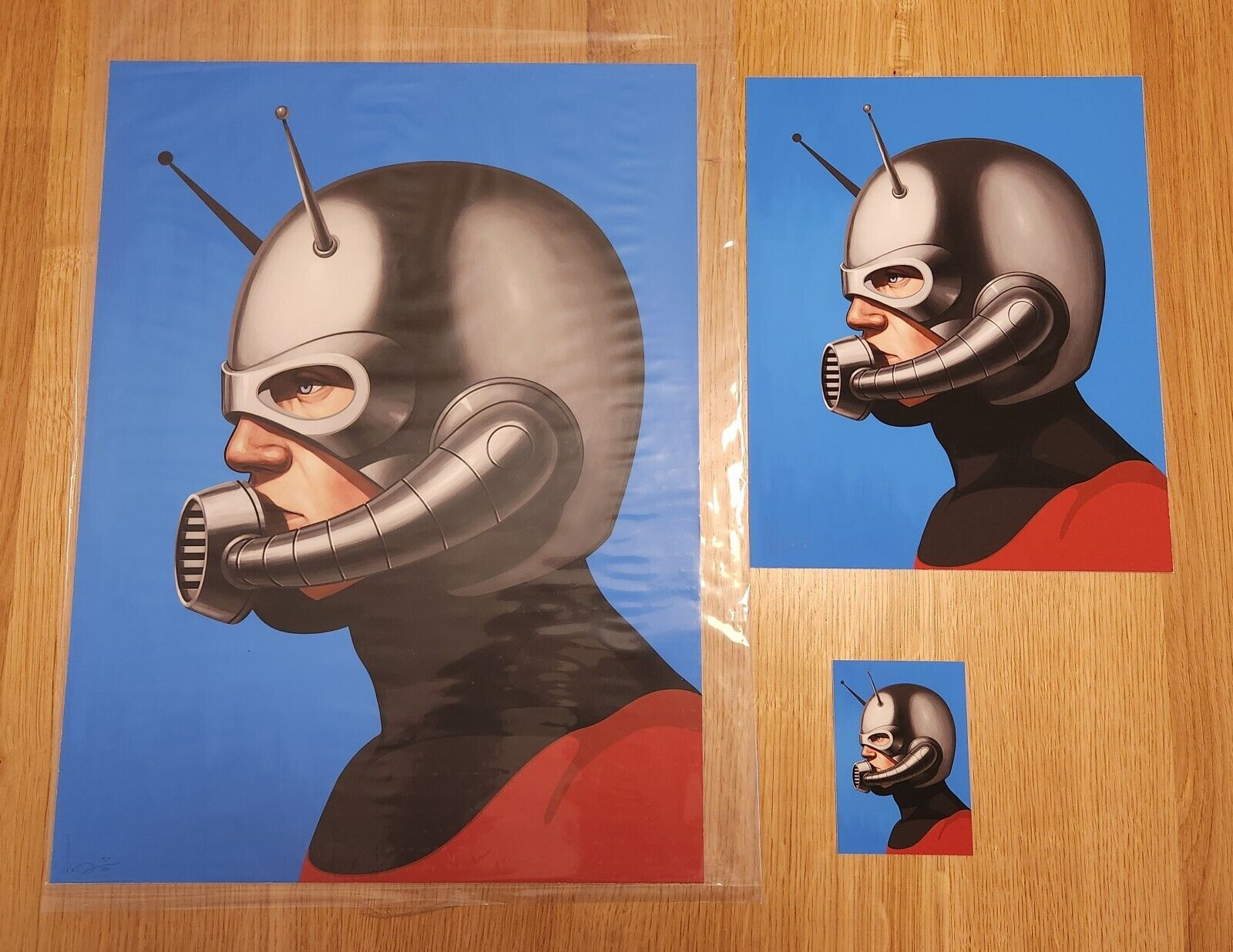 Mondo Mike Mitchell ANT MAN Portrait Set, Mint, RARE, Signed & Numbered