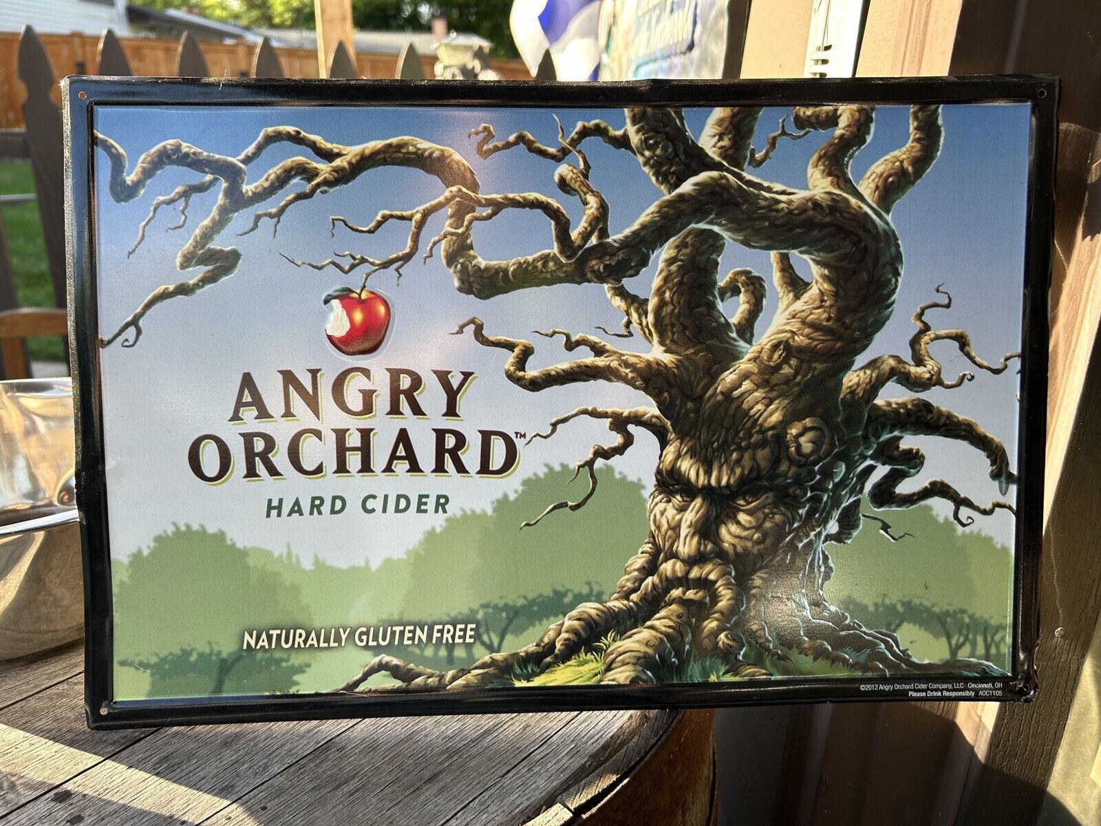 Angry Orchard Hard Cider Metal Beer Sign