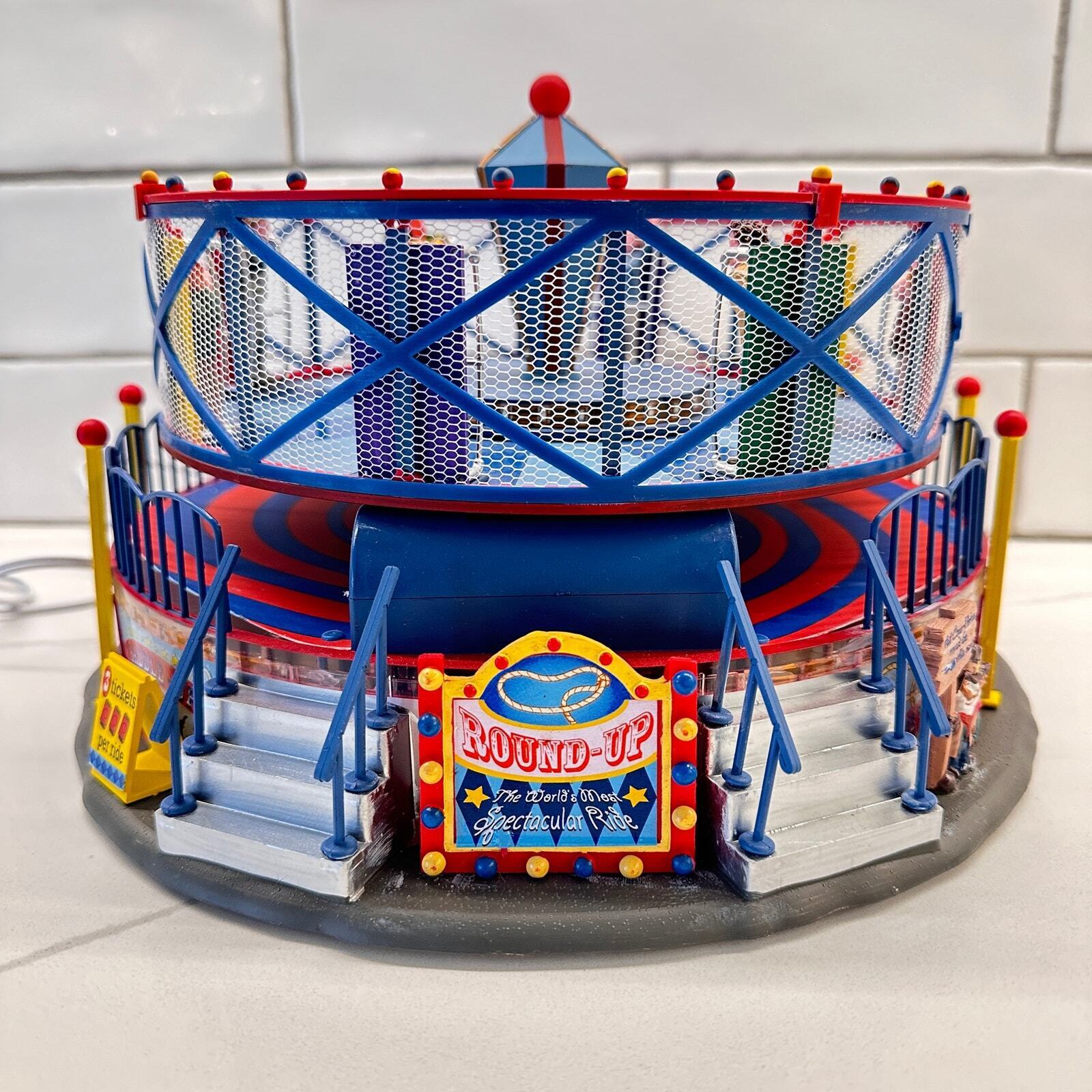Lemax Round Up Holiday Village Carnival Midway Ride Animated Lights Sound #24483