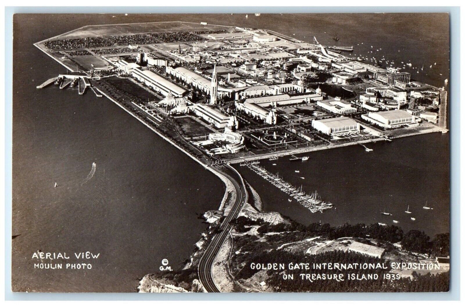 c1940's Aerial View RPPC Photo Postcard