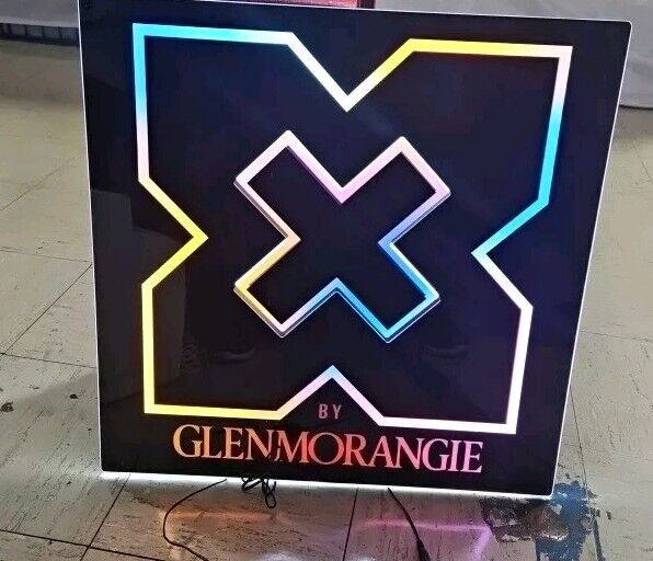GLENMORANGIE X SCOTCH WHISKY LED BAR SIGN MAN CAVE GARAGE DECOR WHISKY LIGHT NEW