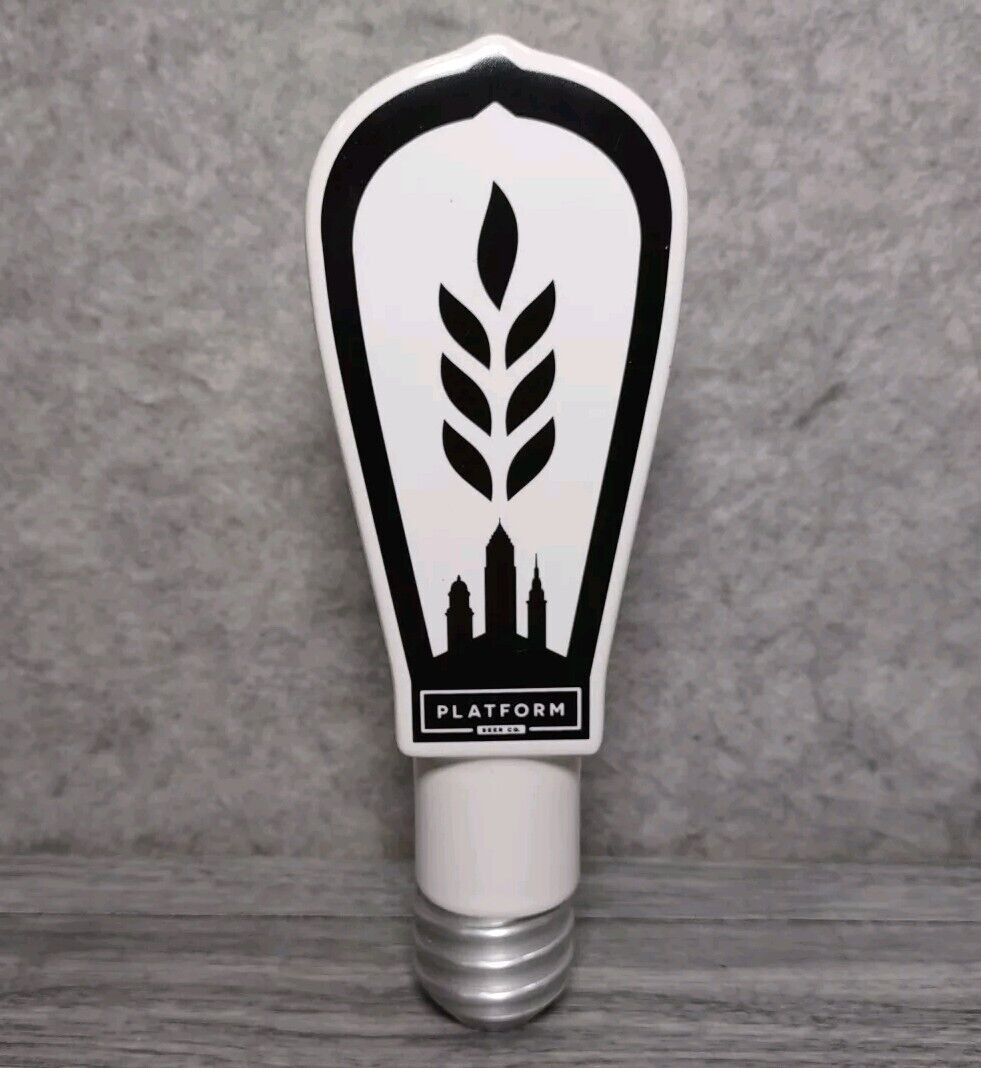 Platform Beer Co. Beer Tap Handle, ceramic, lightbulb design ~ Bar Man Cave