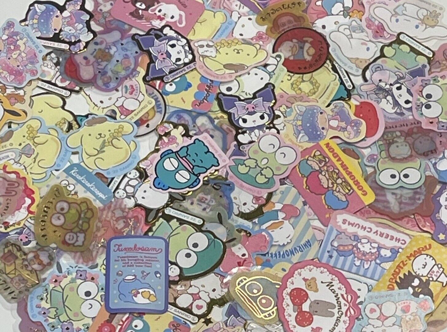 Sanrio Lot Sticker Flakes 50 Flake Seal Stickers Kawaii Hello Kitty & Friends
