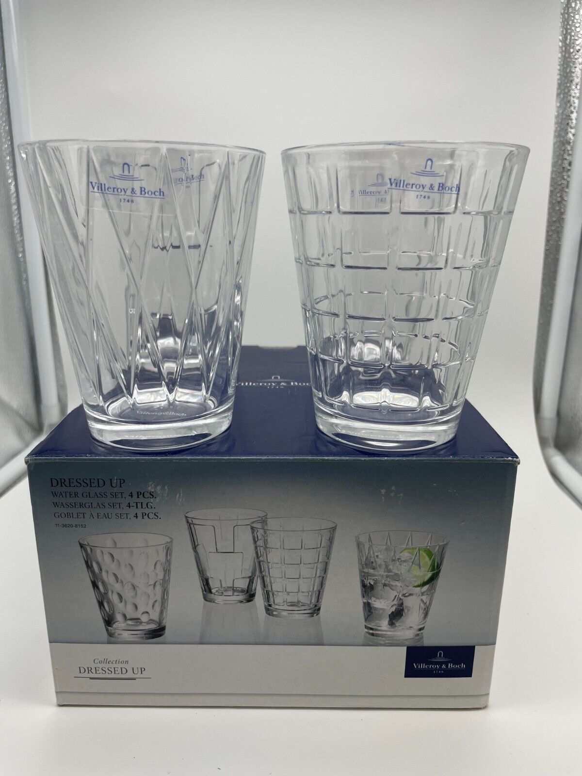 Dressed Up Tumbler Set of 4 by Villeroy & Boch New with Box