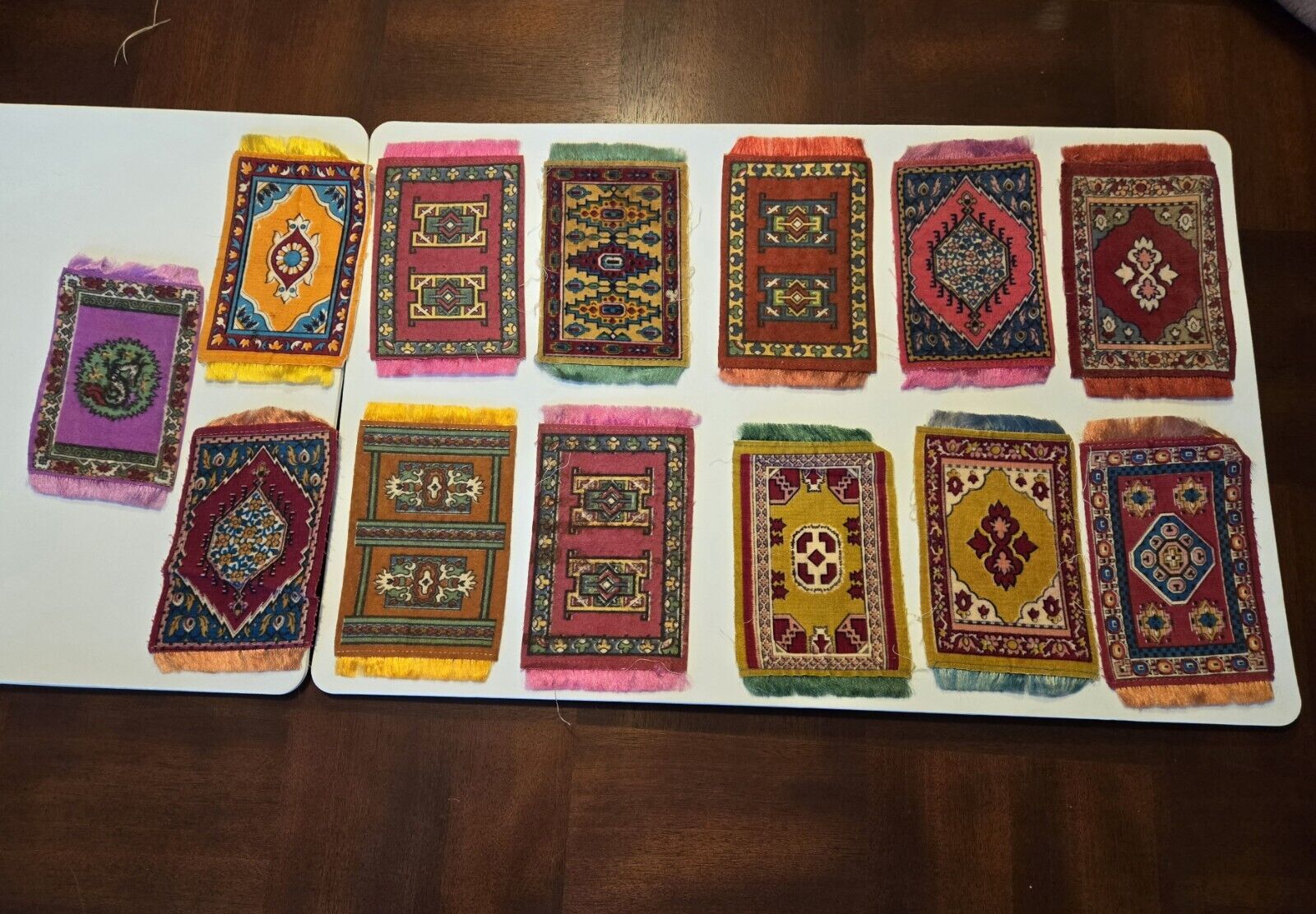 Set Of 13 Antique Tobacco Rugs