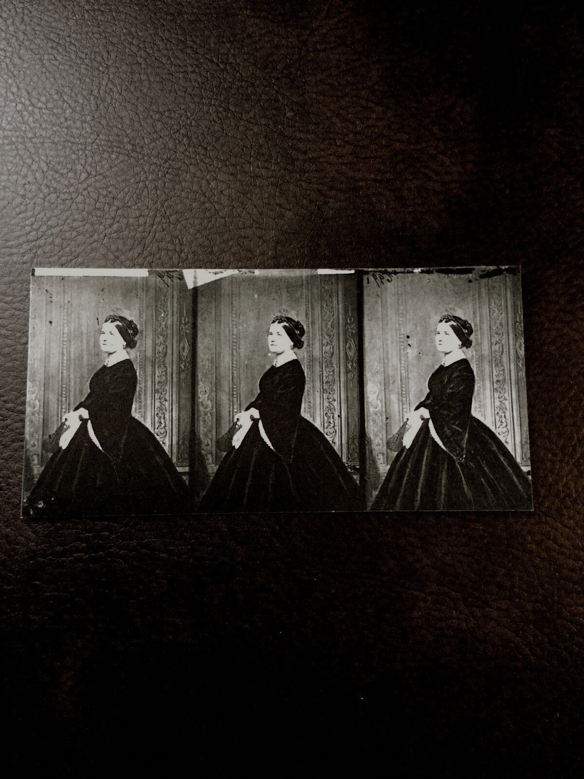 Historical tintype reproduction triptych of Mary Todd Lincoln   C587SP