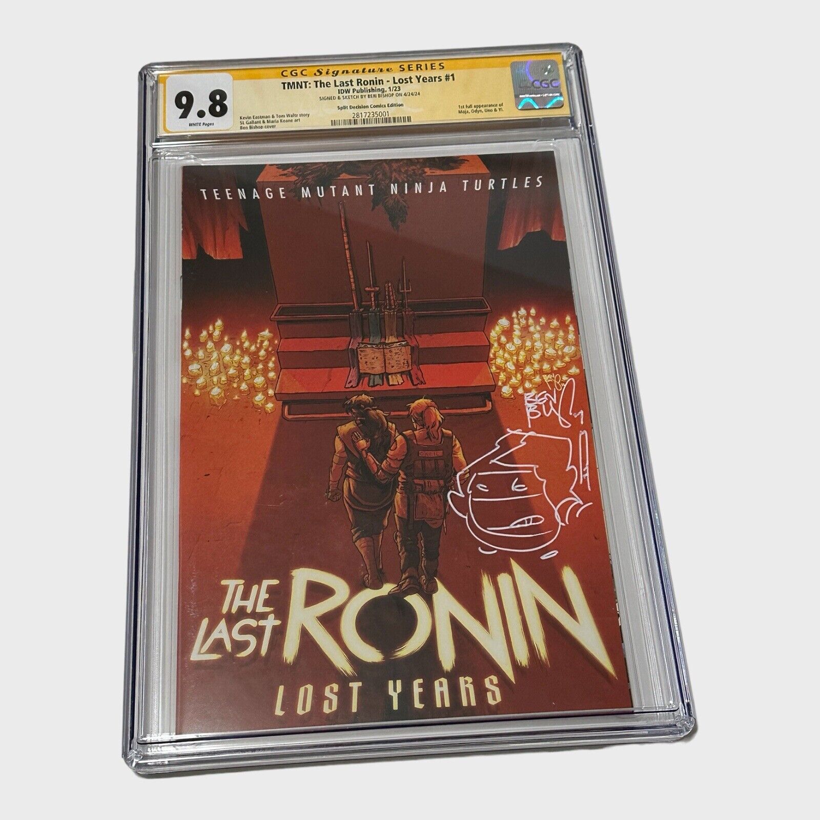 TMNT: The Last Ronin - Lost Years #1 - CGC SS 9.8 Signed & Sketch by Ben Bishop
