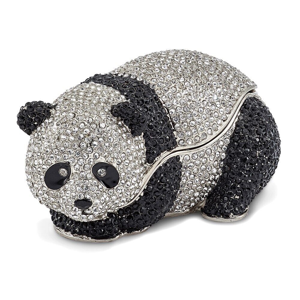 Bejeweled & Full Crystal Panda Bear Trinket Box