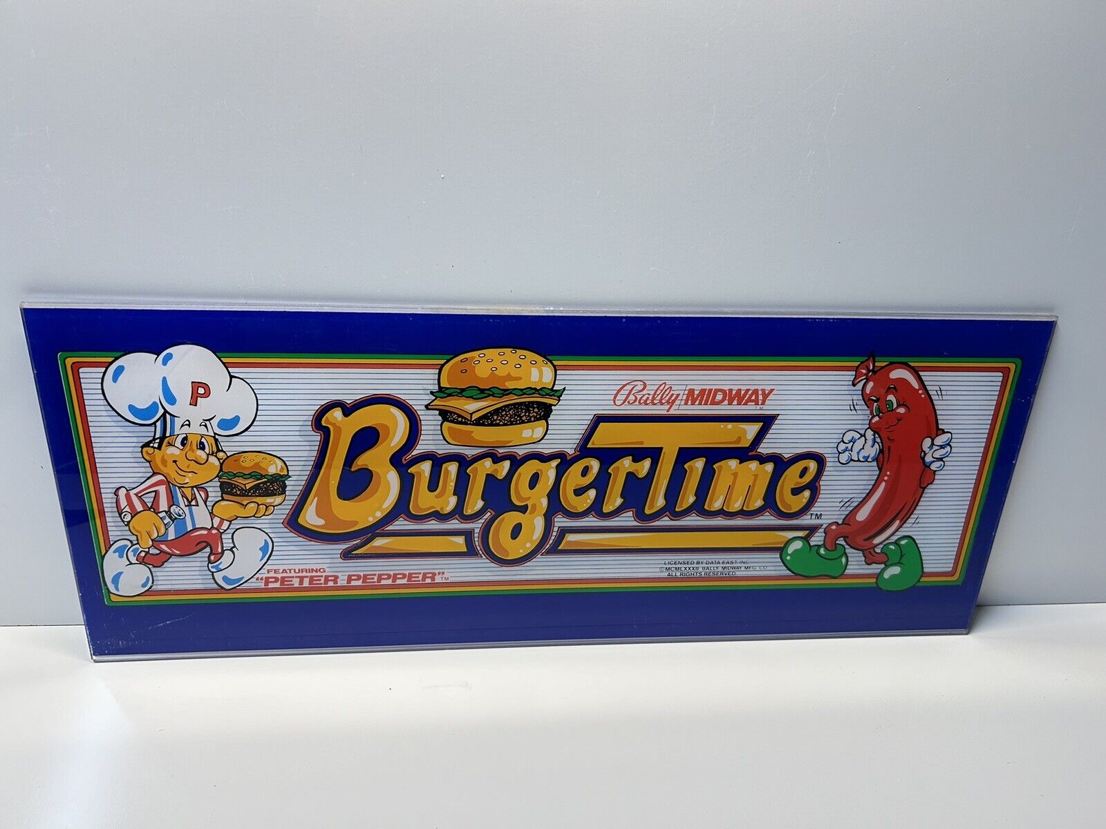 Burgertime Arcade Marquee Original Bally Midway OEM
