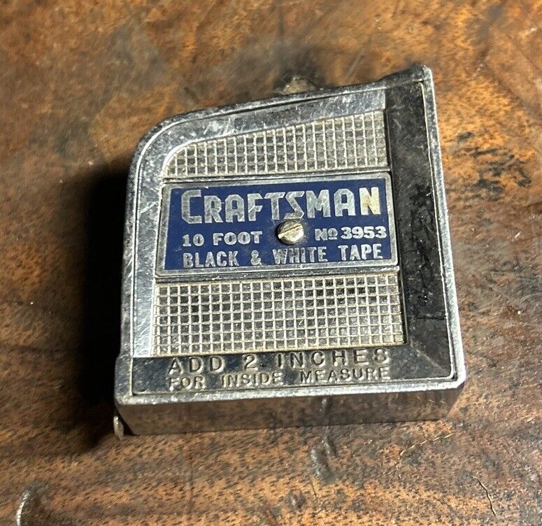 Vintage USA Craftsman 10’ Foot Flexible Tape Measure No. 3953